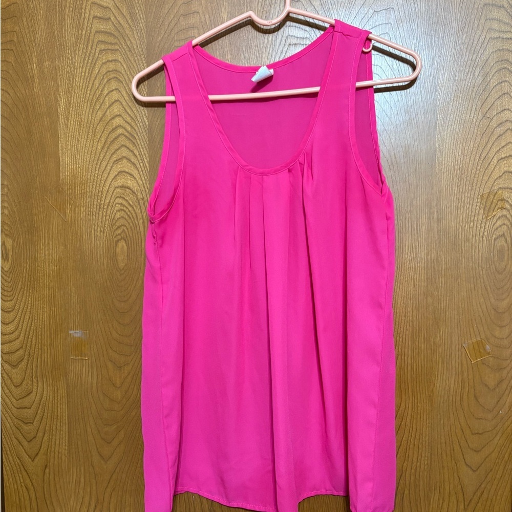 Vibrant Pink Sleeveless Tank Top